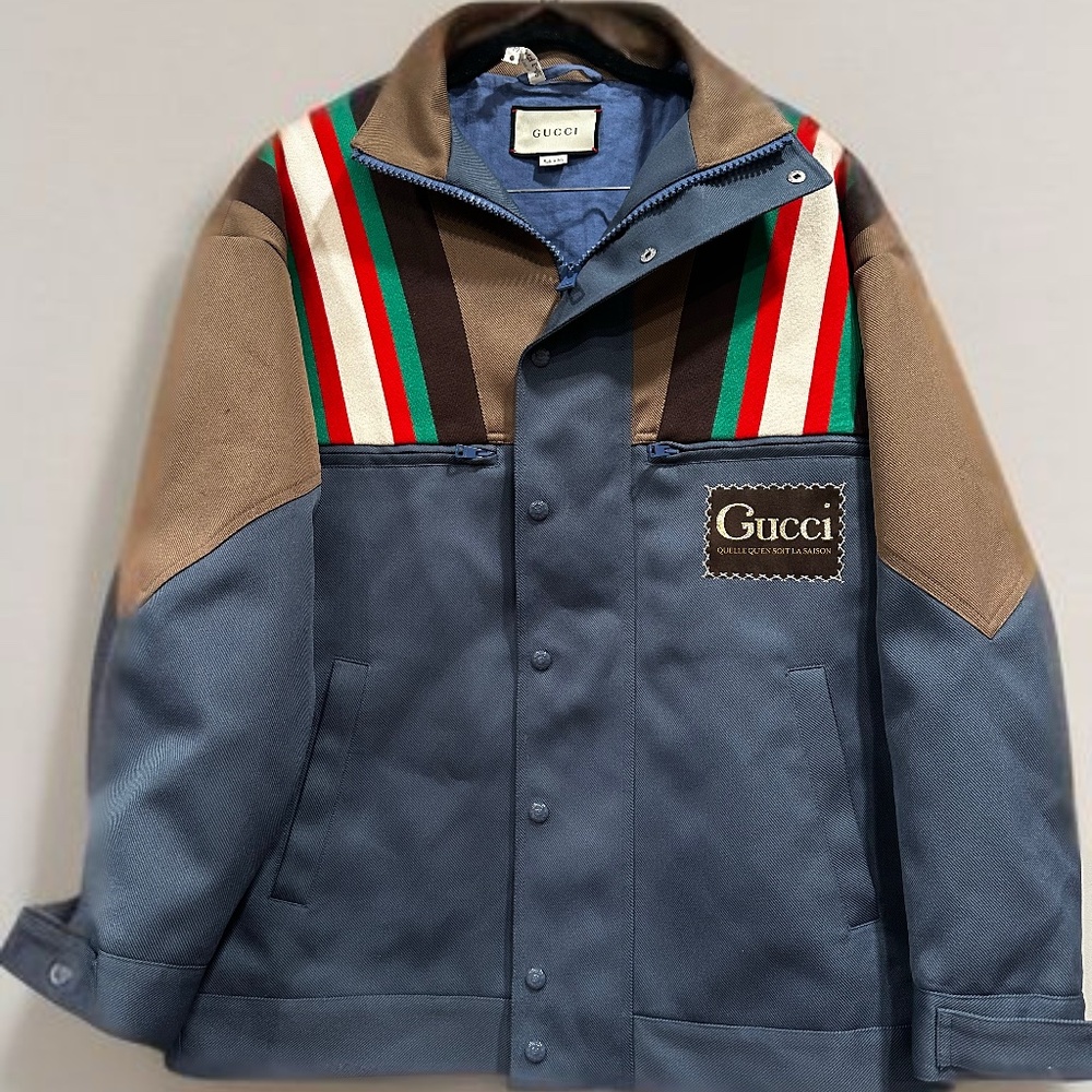 Gucci Logo Stripe Jacket Size 44 IT Mens